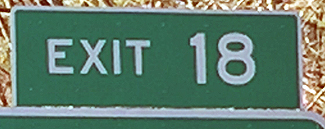 exit 18 sign