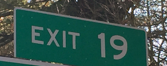 exit 19 sign