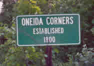 The Oneida Hamlet sign
