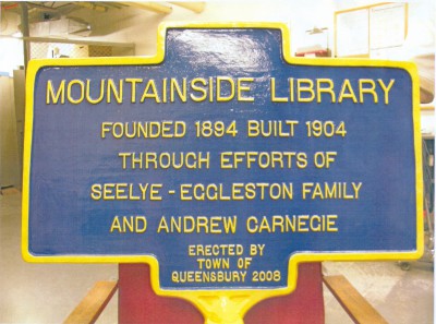 mountainside library sign