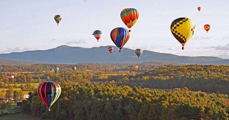 Adirondack Balloon Festival - hot air balloons in the sky