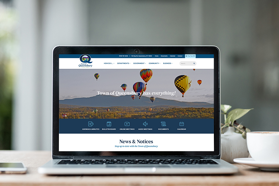 new town of queensbury website preview